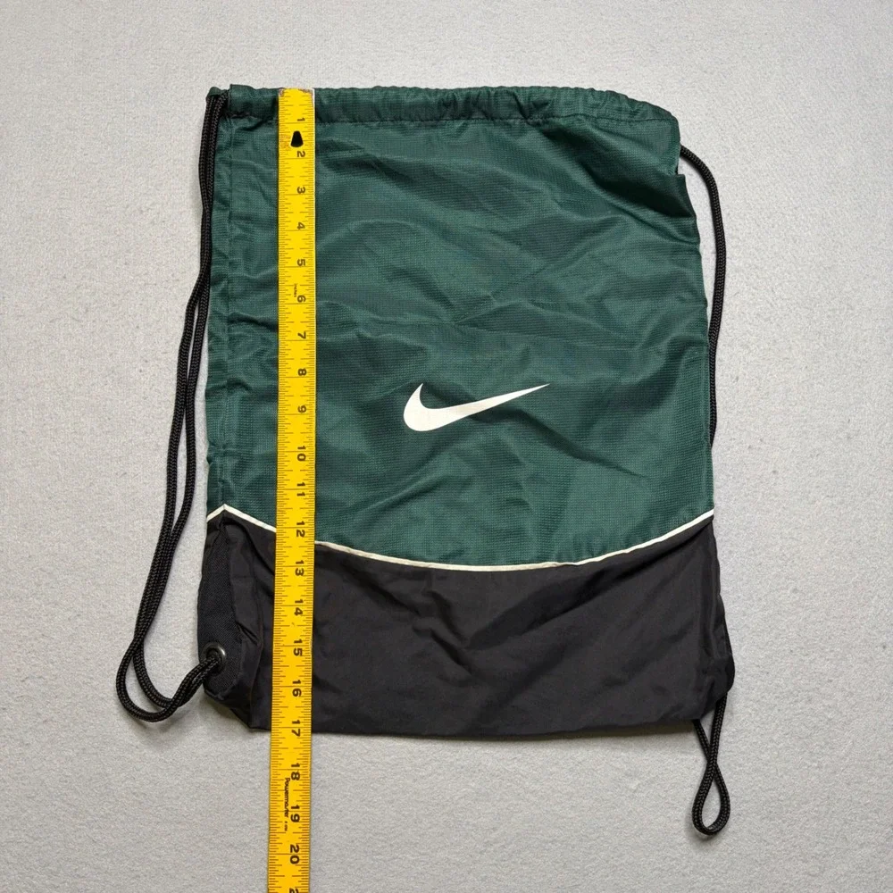 Nike Drawstring‎ Bag Unisex OS Green Vintage Colorblock Sackpack Swoosh